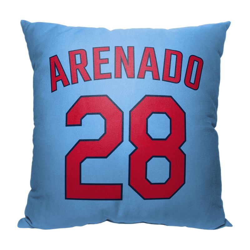 18&#34;x18&#34; MLB St. Louis Cardinals 23 Nolan Arenado Player Printed Throw Decorative Pillow, 2 of 6