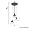 Hunter Fans 7" Onyx Bengal Ceiling Light Cluster - Stylish Metal Fixture with Dimmable Finish for Indoor Use - 4 of 4