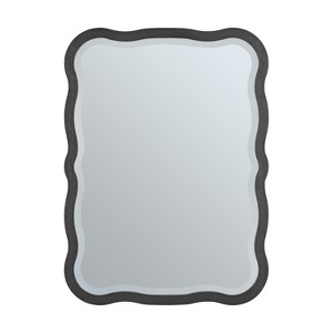 James Martin Signature Vanities Rowyn Wavy 28" Mirror, Carbon Oak - 1 of 2