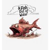 A Fish Out of Water Humor Adult Crew Neck Short Sleeve Tee - 2 of 2
