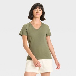 Women's Short Sleeve V-Neck T-Shirt - Universal Thread™ - 1 of 3