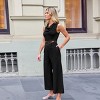Women's Black Cowl Neck Straight Leg Jumpsuit - Cupshe - 2 of 4
