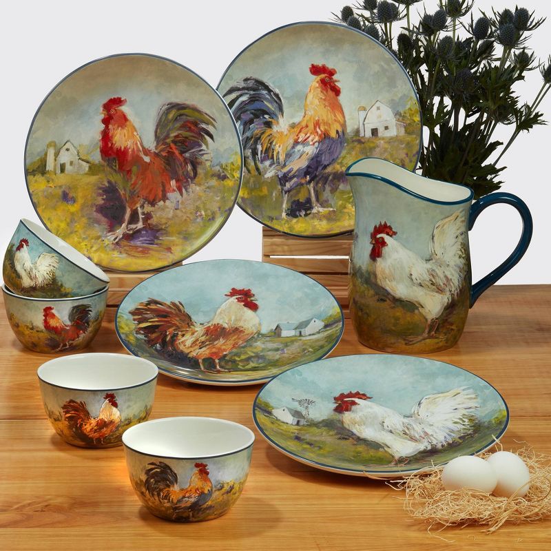 Set of 4 Rooster Meadow Ice Cream Bowls - Certified International, 3 of 4