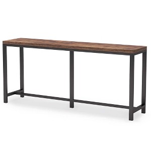 UbMelt 70.86''Console Table,Modern Console Table with Storage Shelf & Metal Legs for Living Room,Entryway,Brown - 1 of 4