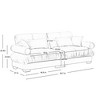 NicBex Couches for Living Room Oversized 2-Seater Sofa Couch Comfort Velvet Upholstered Sofa With Pillows and Bolstered Armrests for Bedroom - 3 of 4
