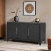 Designed Storage Cabinet Sideboard with MDF+Pine veneer , Adjustable Shelves - Leovsnove - 2 of 4