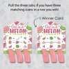 Big Dot of Happiness Sweet Watermelon - Fruit Party Game Pickle Cards - Pull Tabs 3-in-a-Row - Set of 12 - image 3 of 4