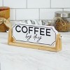 VIP Metal 14 in. White Reversible Coffee Wine Table Sign - 2 of 4