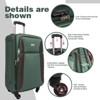 KTMBDW Luggage Sets 4 Piece Softside Expandable Lightweight Durable Suitcase Sets Double Spinner Wheels TSA Lock(20in/24in/28in/32in) - 3 of 4