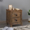 Costway Nightstand Bed Sofa Side End Coffee Table Wood 2 Storage Sliding Drawers Bedroom - 4 of 4