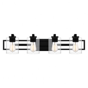 Quoizel Lighting Landsdowne 4 - Light Vanity in  Matte Black - 1 of 4