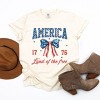Simply Sage Market America Land of the Free Coquette Garment Dyed Tee - 3 of 4