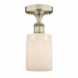 Hadley - 1 Light Semi-Flush Mount In Art Deco Style-9.75 Inches Tall and 4.5 Inches Wide - 1 of 1