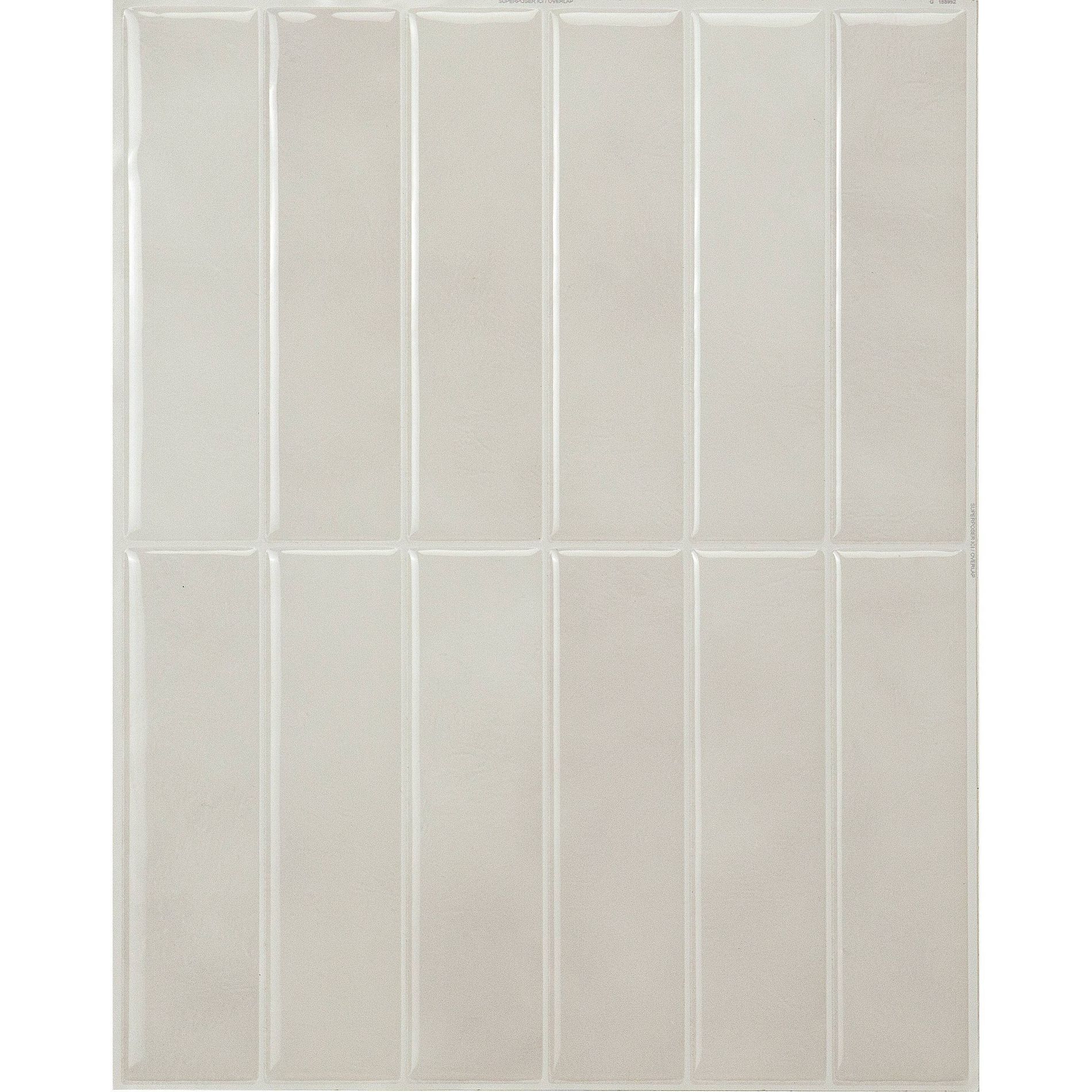 Smart Tiles Morocco Essaouira Peel and Stick Backsplash Tiles White