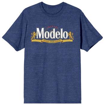 Modelo Logo Crew Neck Short Sleeve Navy Heather Adult T-shirt