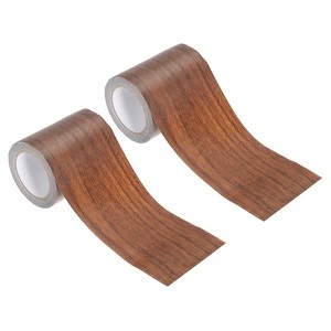 Unique Bargains Self-Adhesive Realistic Patch Wood Grain Repair Tape 2 Pcs - 1 of 4