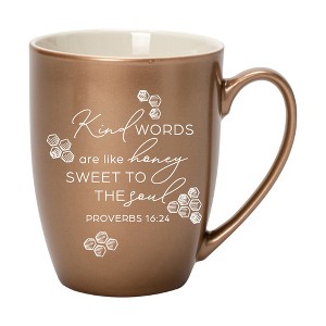 Elanze Designs Kind Words Are Like Honey Sweet To The Soul Bronze 10 ounce New Bone China Coffee Cup Mug - 1 of 4