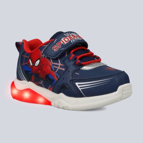 Toddler Boys Marvel Spider man Sneakers Navy Blue red 11t Target