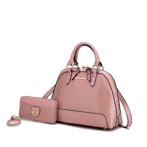 MKF Collection Nora Luxury Croco-Embossed Satchel Bag and Wallet Set by Mia K - 1 of 4