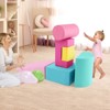 Costway 6 PCS Kids Climber Play Set Indoor Foam Climb and Crawl Activity Blocks w/ Cover Multicolor - 3 of 4