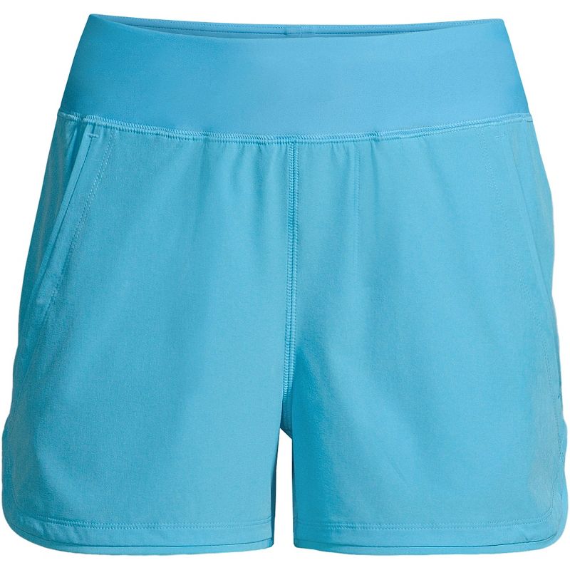 Lands' End Women's 3" Quick Dry Elastic Waist Board Shorts Swim Cover-up Shorts with Panty, 3 of 7