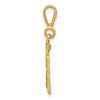 Black Bow Jewelry 14k Yellow Gold, Varsity Collection, Small D/C Pendant Number 13 - 2 of 4