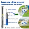 VEVOR Deep Well Submersible Pump, 1.5HP 115V/60Hz, 37gpm 276ft Head, with 33ft Cord & External Control Box, 4\" Stainless Steel Water Pump, Silver - 4 of 4