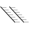 vidaXL Wall-Mounted Wine Racks, Set of 2, Black Metal Design, Sized 34.6" x 3.1" x 28.3", Can Hold Up to 14 Bottles, Easy Installation - 2 of 4