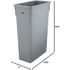 Slender Trash Can, 23-Gallon, Gray,Medium - 4 of 4