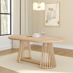 Plank+Beam 72" Lido Rectangular Dining Table, Solid Wood Minimalist Kitchen Table for 6 - 1 of 4