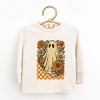 Checkered Ghost Floral Vintage - Youth Long Sleeve Graphic T-Shirt and Toddler Long Sleeve Graphic Tee - 2 of 3