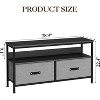 TV Stand with 2 Fabric Drawers, Entertainment Center with Storage, Open Shelves, and Media Console Table for Living Room, Black - 2 of 4