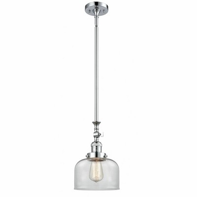 Bell - 1 Light Stem Hung Tiltable Mini Pendant In Industrial Style-14 Inches Tall and 8 Inches Wide