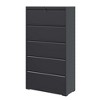 5 Drawer Metal Lateral File Cabinet , Black Filing Cabinet with Lock, Lockable File Cabinet for Home Office,File Cabinet for Legal/Letter/A4/F4 Size - 2 of 4