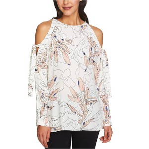 1.STATE Womens Botanical Floral Knit Blouse - 1 of 1