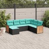 vidaXL Patio Sofa Set - Black Without Table - 2 of 4