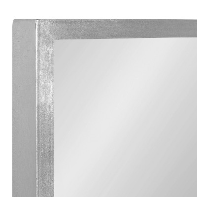 Travis Silver Rectangular Wood Framed Wall Mirror