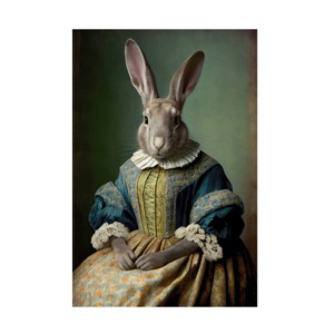 Canvas Wall Art - Treechild 'Mrs Bunny' Wall Art for Living Room, Bedroom, or Office Décor by Trademark Fine Art - 16 x 24 Inches - 1 of 4