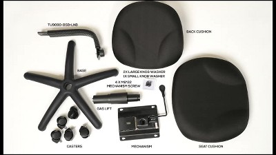 ErgoFlex Diamond Swivel Task Chair in Black with Adjustable Support