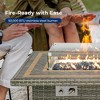 SereneLife 50,000BTU Propane Gas Fire Pit - Brown - 4 of 4