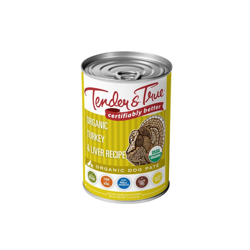 Tender & True Organic Wet Dog Food - 12.5oz/12ct Pack, 1 of 5