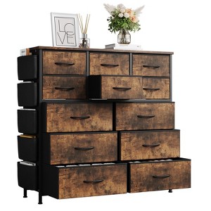 CuisinSmart 12 Drawers Dresser, Dresser & Chest of Drawers with Fabric Bins, Chests of Drawers Organizer for Closet Hallway Living Room - 1 of 4