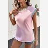 Amaryllis Women’s Ribbed Knit Sleeveless Top with Contrast Trim Round Neck Colorblock Armholes - 4 of 4