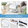 Grungis Modren Nightstand with Drawers and Storage,Bedside Table with MDF Sticker and Transparent Tempered Glass for Bedroom - 4 of 4