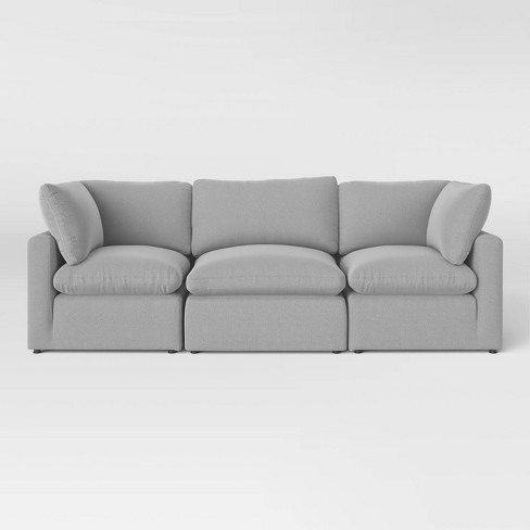 modular sofa project sectional allandale 3pc gray target