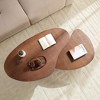 Nesting Coffee Table Set of 2 Cocktail Table Center Table Sofa Side Table Irregular Accent Table, Easy Assembly - ModernLuxe - 4 of 4