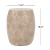 MOEPISY Outdoor Lightweight Concrete 18.25 inch H End Table, Natural - 4 of 4