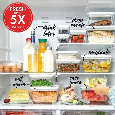 Clear Medium Glass Vacuum Sealer Food Storage Container Set