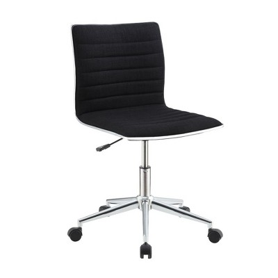 Simple Relax Adjustable Height Fabric Office Chair in Black