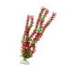 Unique Bargains Artificial Plastic Ornament Fish Tank Plant 16" Green Red - 3 of 3